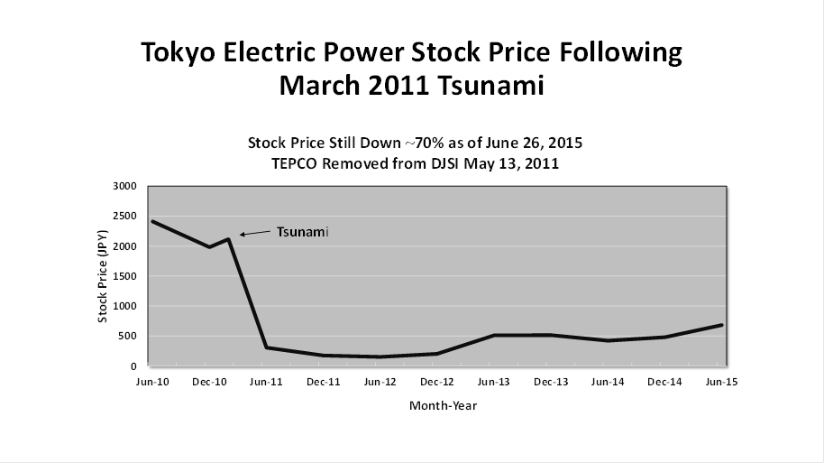 EHS Journal - Cahill TEPCO Stock Price Chart